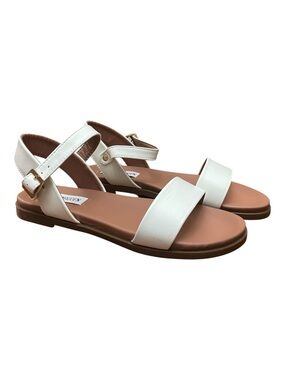 #38 Steve Madden Dina Flat Sandals - White